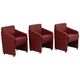 Leather Dining Chairs, Set of 6, Armchairs