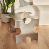 Puzzle - table basse sculpturale en acier inoxydable par Veliento