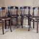 Set 4 chaises bistrot thonet vers 1930