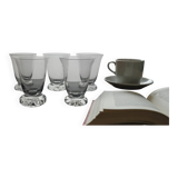 5 Daum Kim crystal glasses