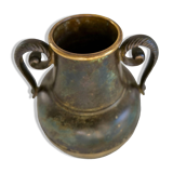 Art Deco vase in bronze and brass by SVM Handarbete, Sweden 1940s