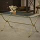 Table basse néo-classique attribuée à la Maison Jansen piétement col de cygne 1940’s