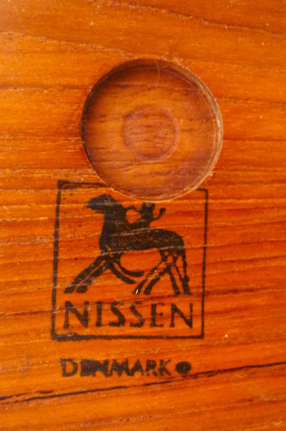 Dish, fruit dish, Scandinavian design, teak, R. Nissen Denmark 60s/70s