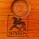 Dish, fruit dish, Scandinavian design, teak, R. Nissen Denmark 60s/70s