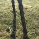 Tabouret en bois vintage tripode