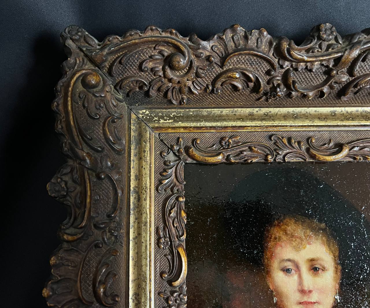 Portrait de femme élégante, huile sur panneau - François Maury (1861–1