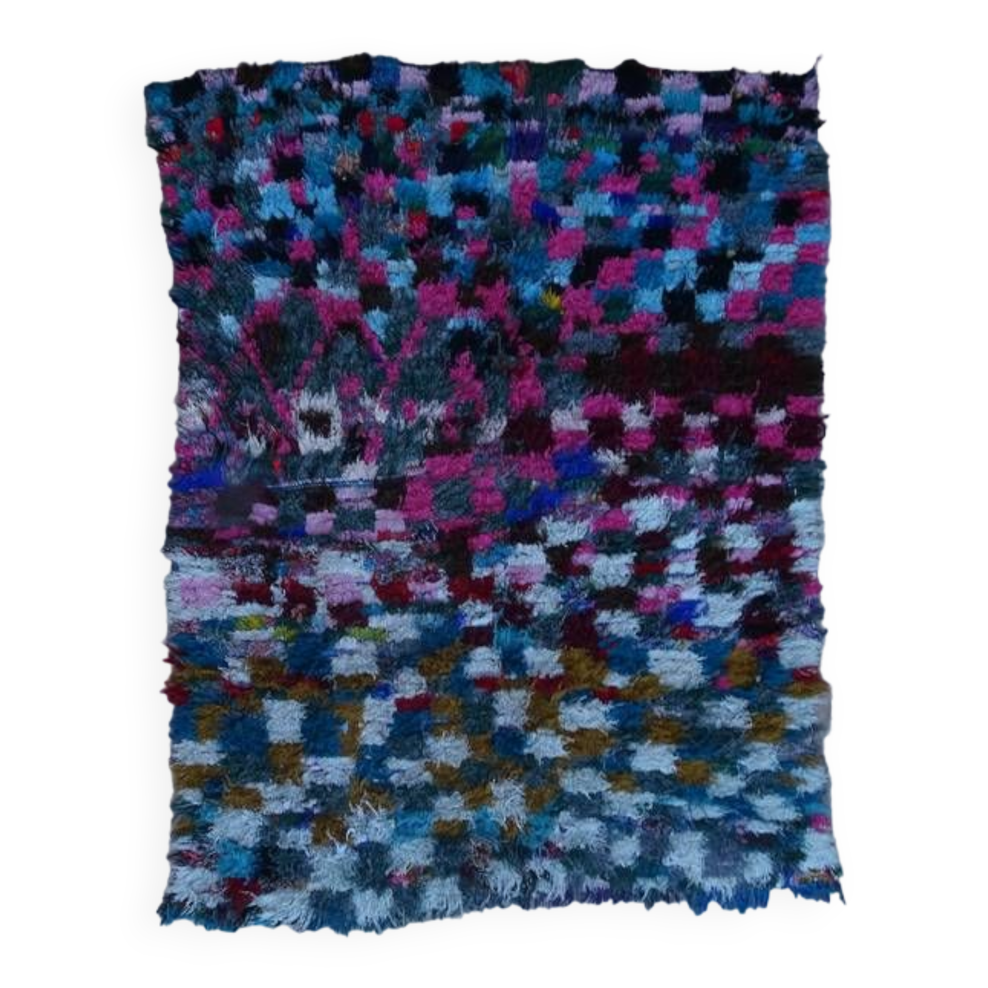 Berber carpet boucharouette wide 175x140 cm