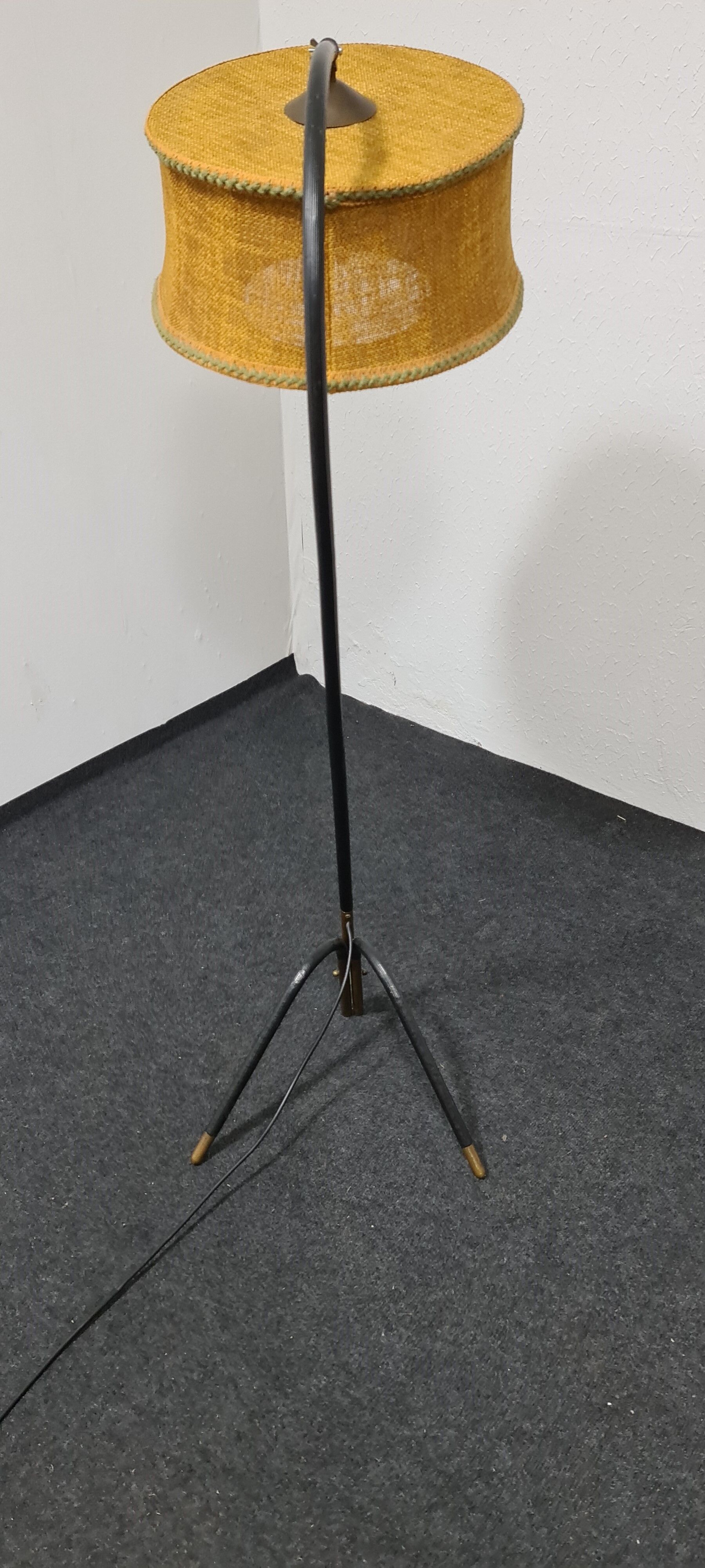 Vintage from the 50s curved floor lamp .