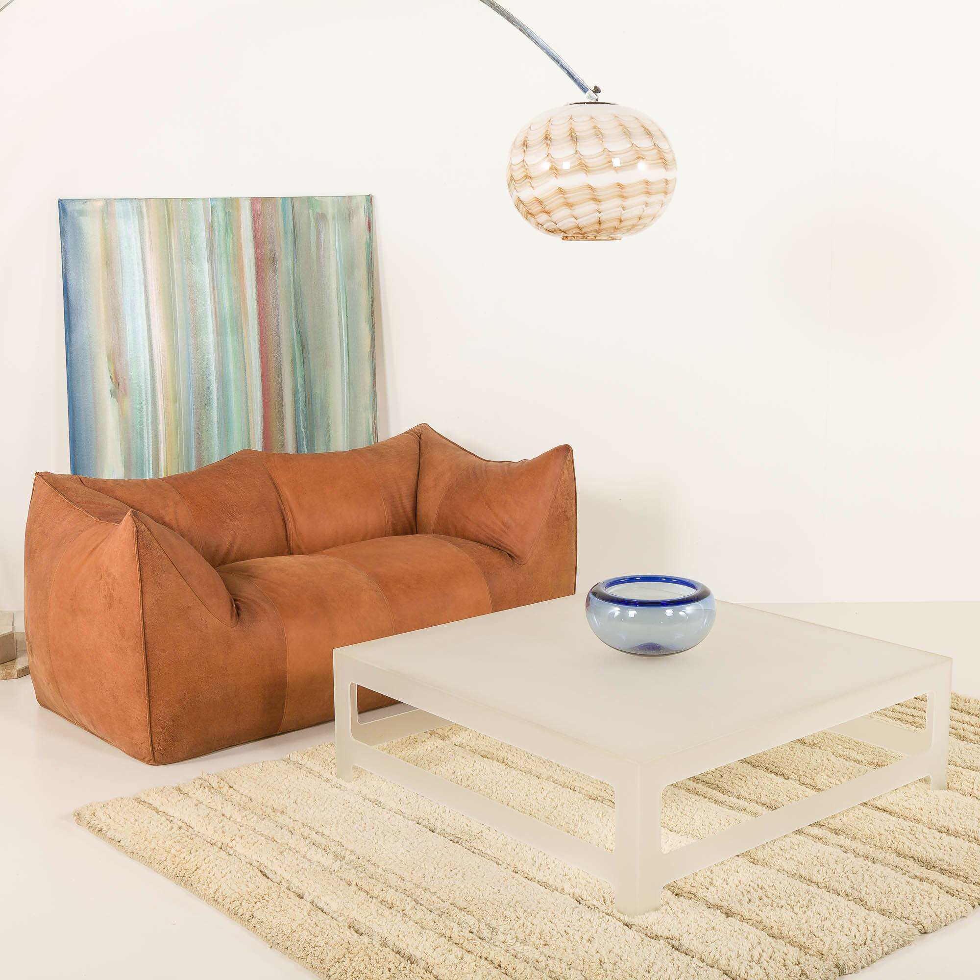 Italian mid century extra large arc lamp with Murano glass shade, 1970s