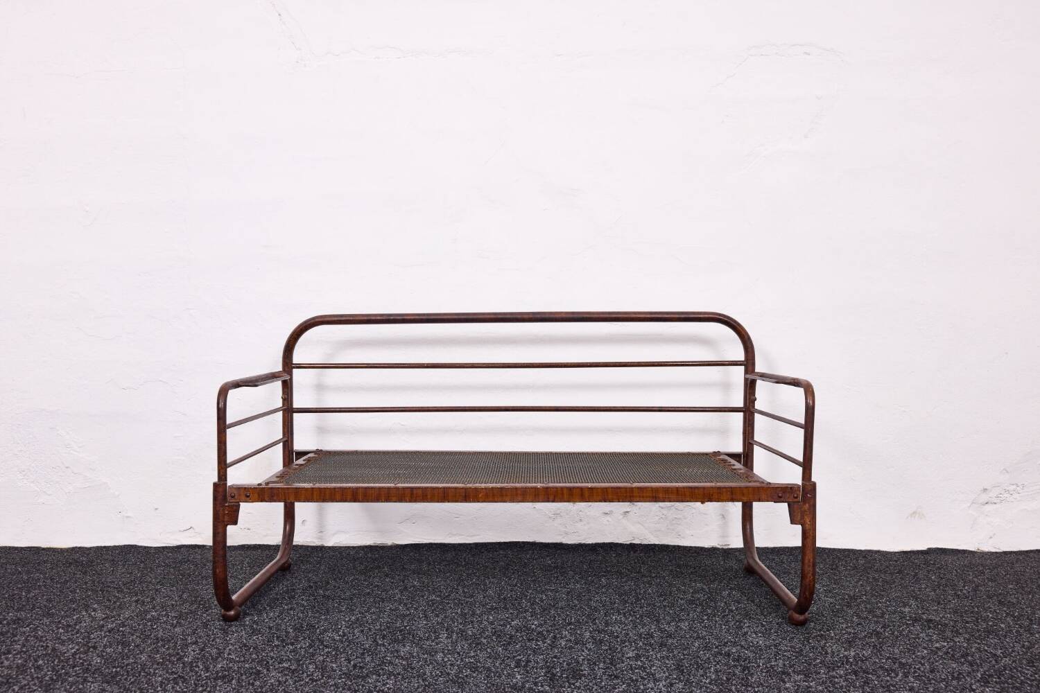 Canapé Bauhaus en acier tubulaire peint à la main par Franz Singer, années 1920 - Metz & Co