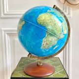 Luminous terrestrial globe world map