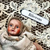 Old enamelled "biberons" plate. 1900/1910. earplate. nursery plate