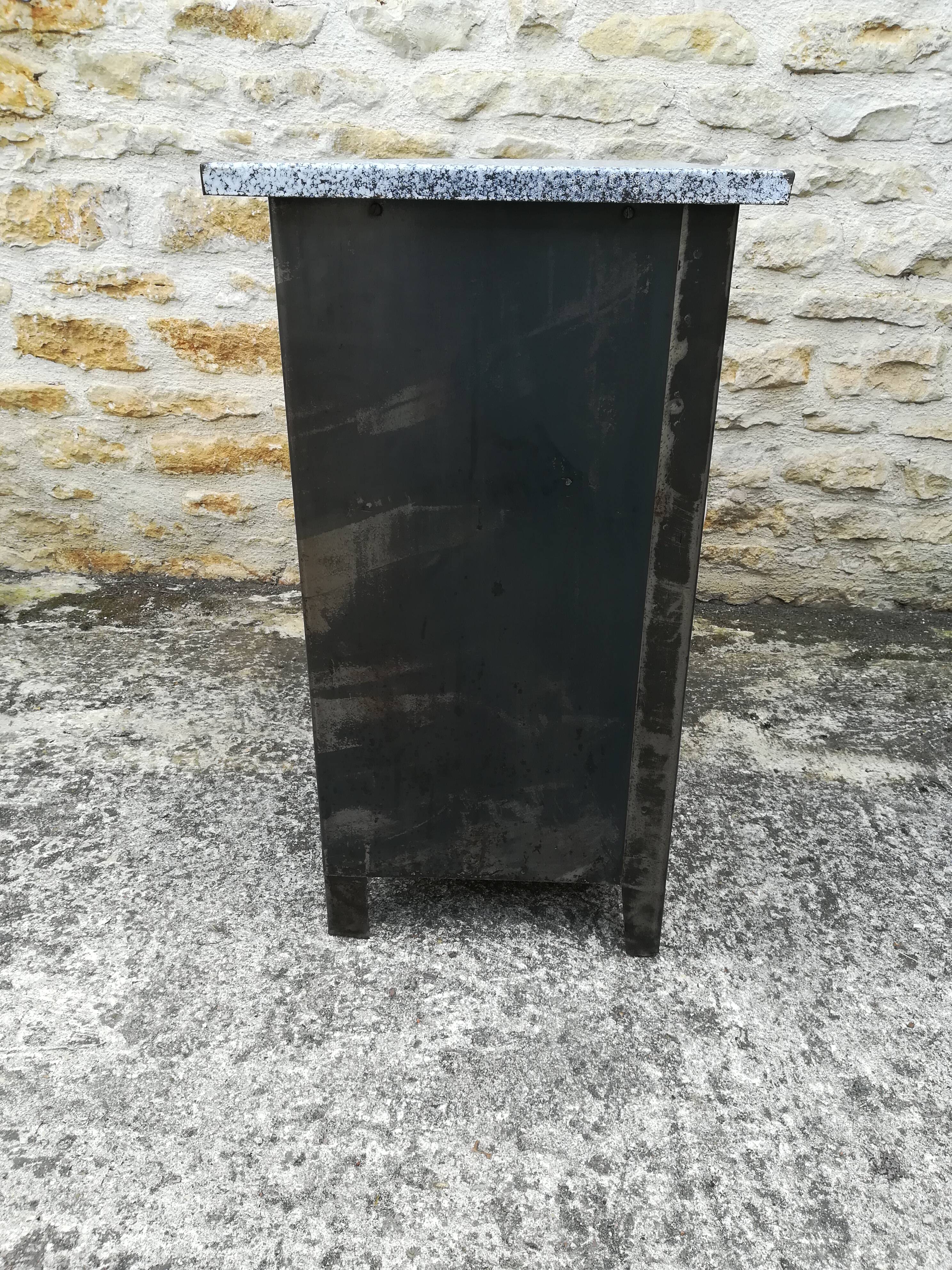 Sheet metal industrial furniture sideboard