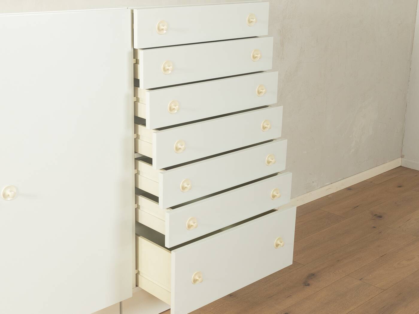 Expressive chest of drawers set by interlübke, 1960s, white, vintage