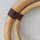 Rattan headboard and vintage leather for bed of 160
