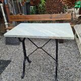 Table de café en fonte et dessus marbre
