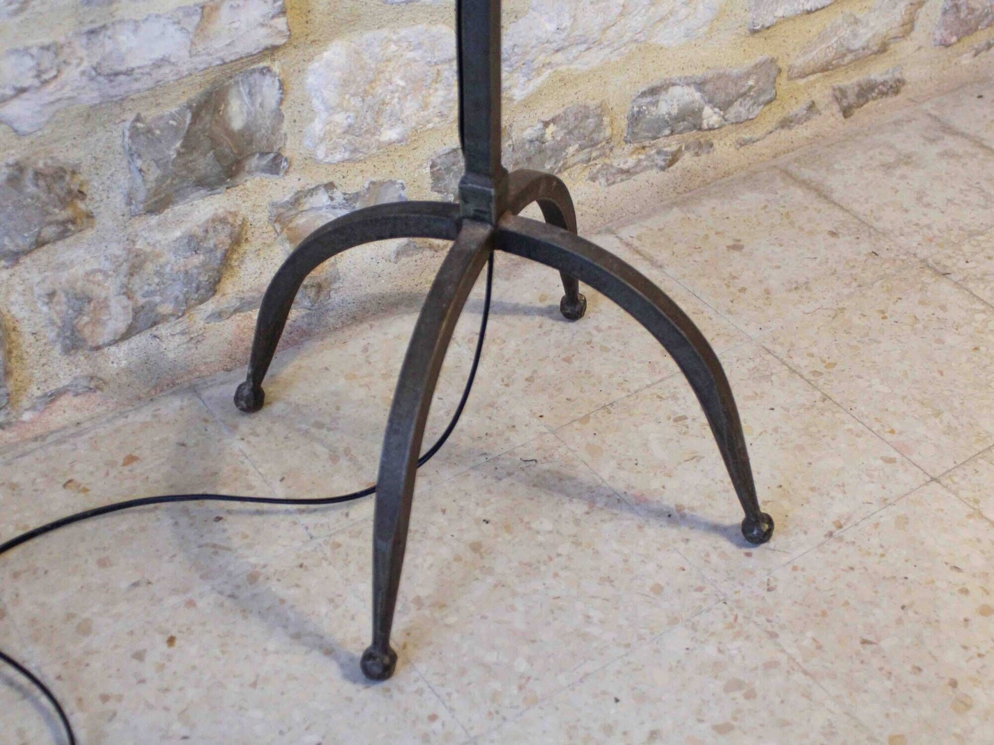 Wrought iron floor lamp