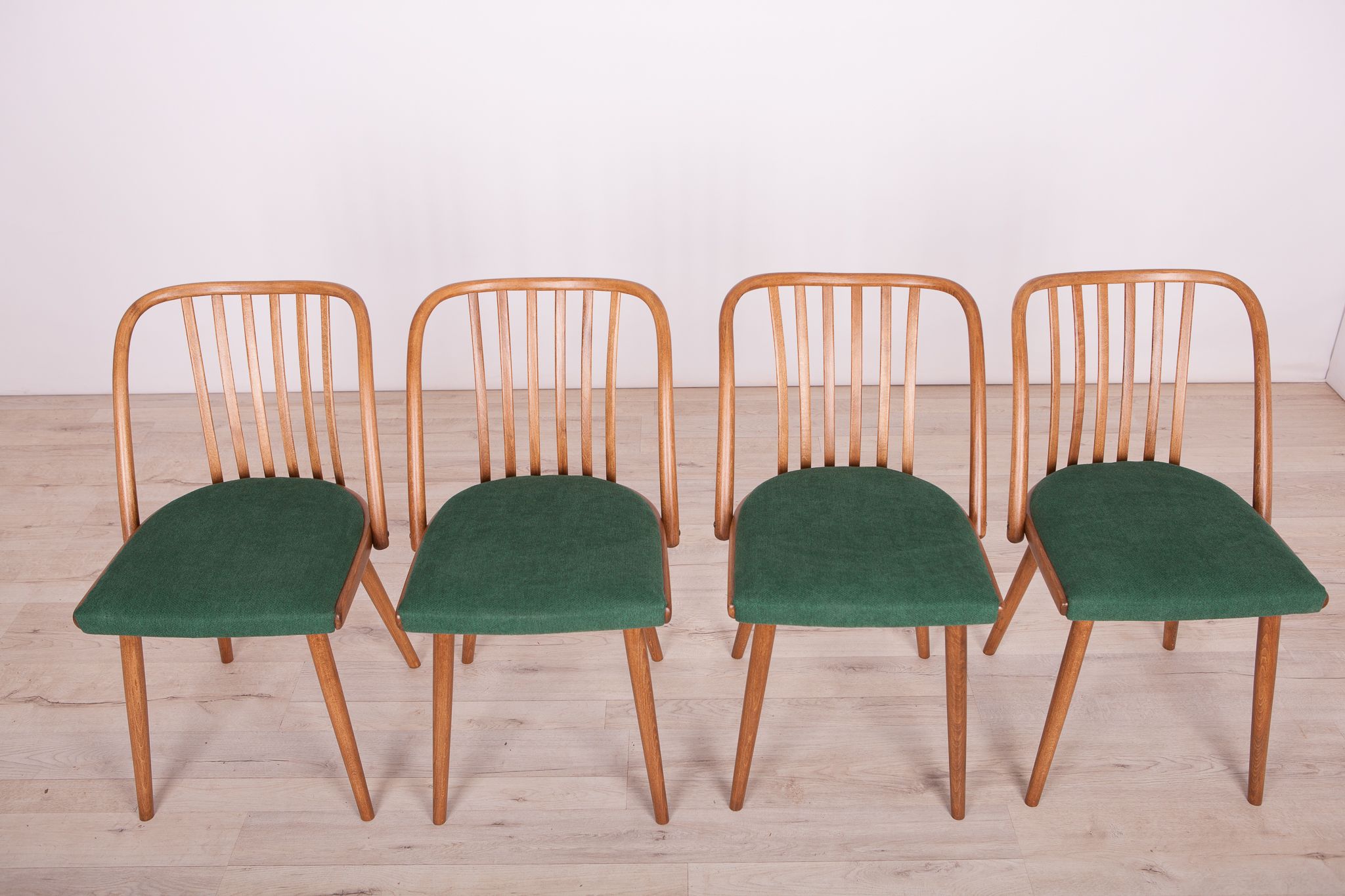 Green Dining Chairs by Antonin Suman for Ton, 1960