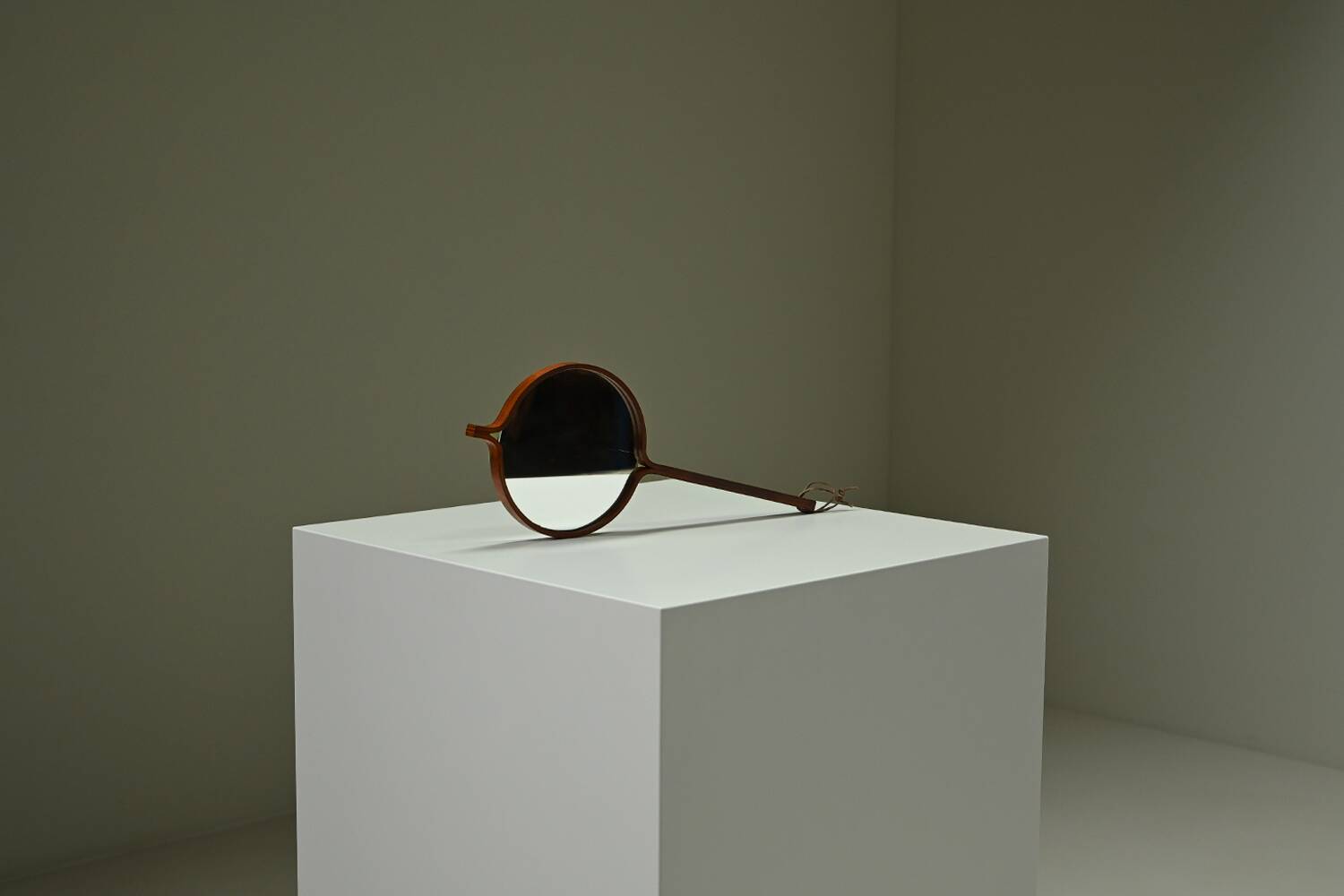 Rosewood hand mirror by Hans-Agne Jakobsson made in Markaryd, 1950s Sweden.