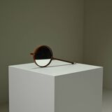 Rosewood hand mirror by Hans-Agne Jakobsson made in Markaryd, 1950s Sweden.