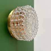 Vintage moulded glass wall or ceiling light globe