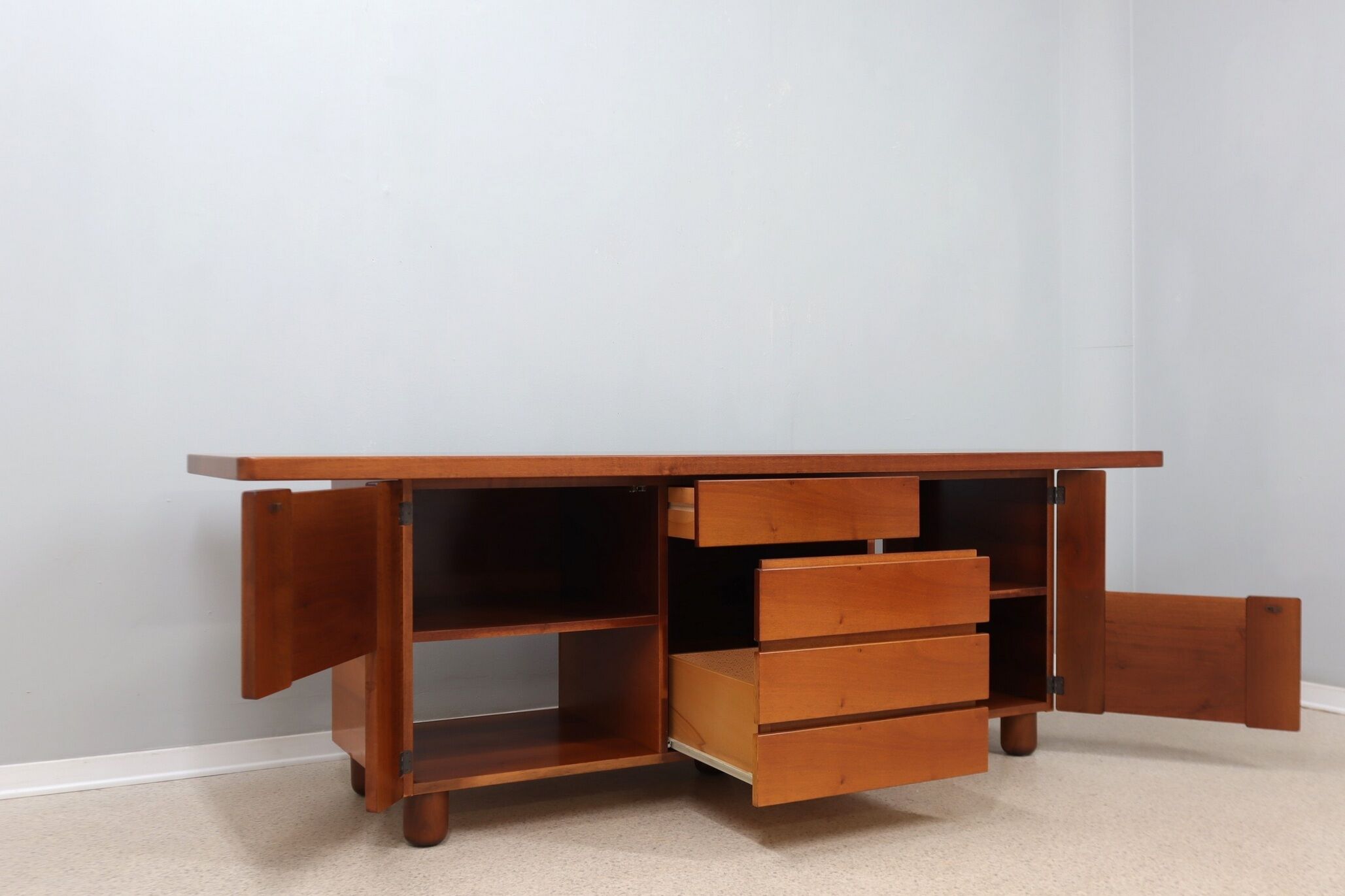 Vintage walnut sideboard Mobil Girgi 1970s