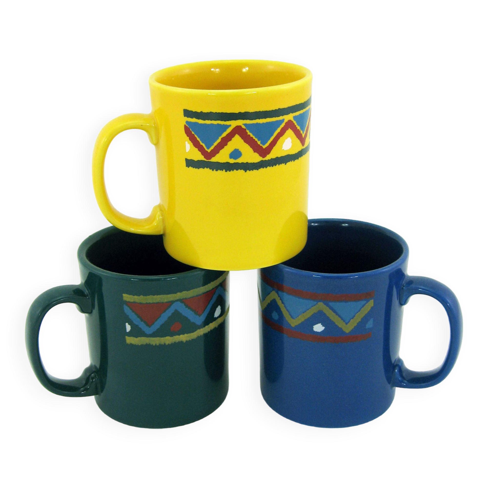 Set of 3 ceramic mugs Staffordshire Tableware