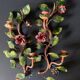 Pair of painted sheet metal flower sconces, Italian, 1960