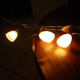 "Paulmann" 1m40 design hanging 6 lights anodized aluminium - 70s