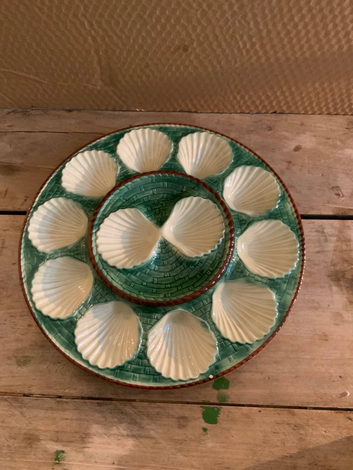 Plat coquilles barbotine Selency x Monoprix Croisé Laroche