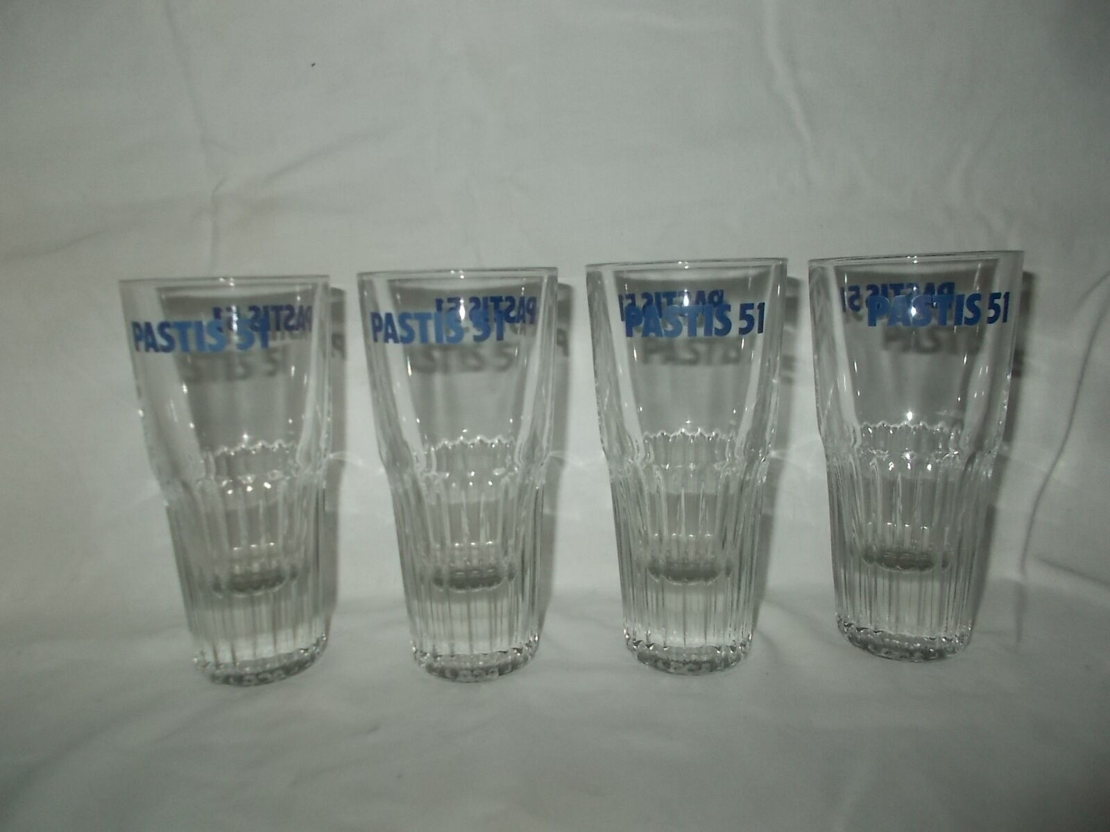 Lot 4 glasses pastis 51, advertising bistro