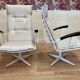 Pair of metal and Bakelite armchairs, 1960s design.