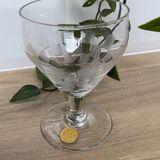 Set of 6 engraved wine glasses