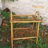 Rattan magazine holder