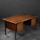 Mid-Century Danish Scandinavian Modern Teak Bilateral Desk with Drawers, 1960s
