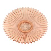 Art Deco Fruit Bowl Pink Pressed Glass Depression Glass 30cm