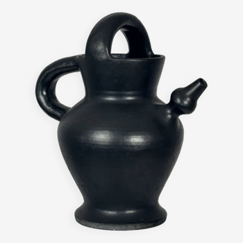 Gargoulette en céramique noire par Robert Picault, circa 1955