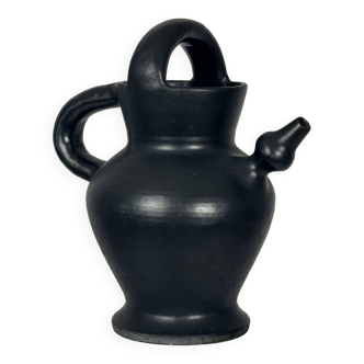 Gargoulette in black ceramic by Robert Picault, circa 1955