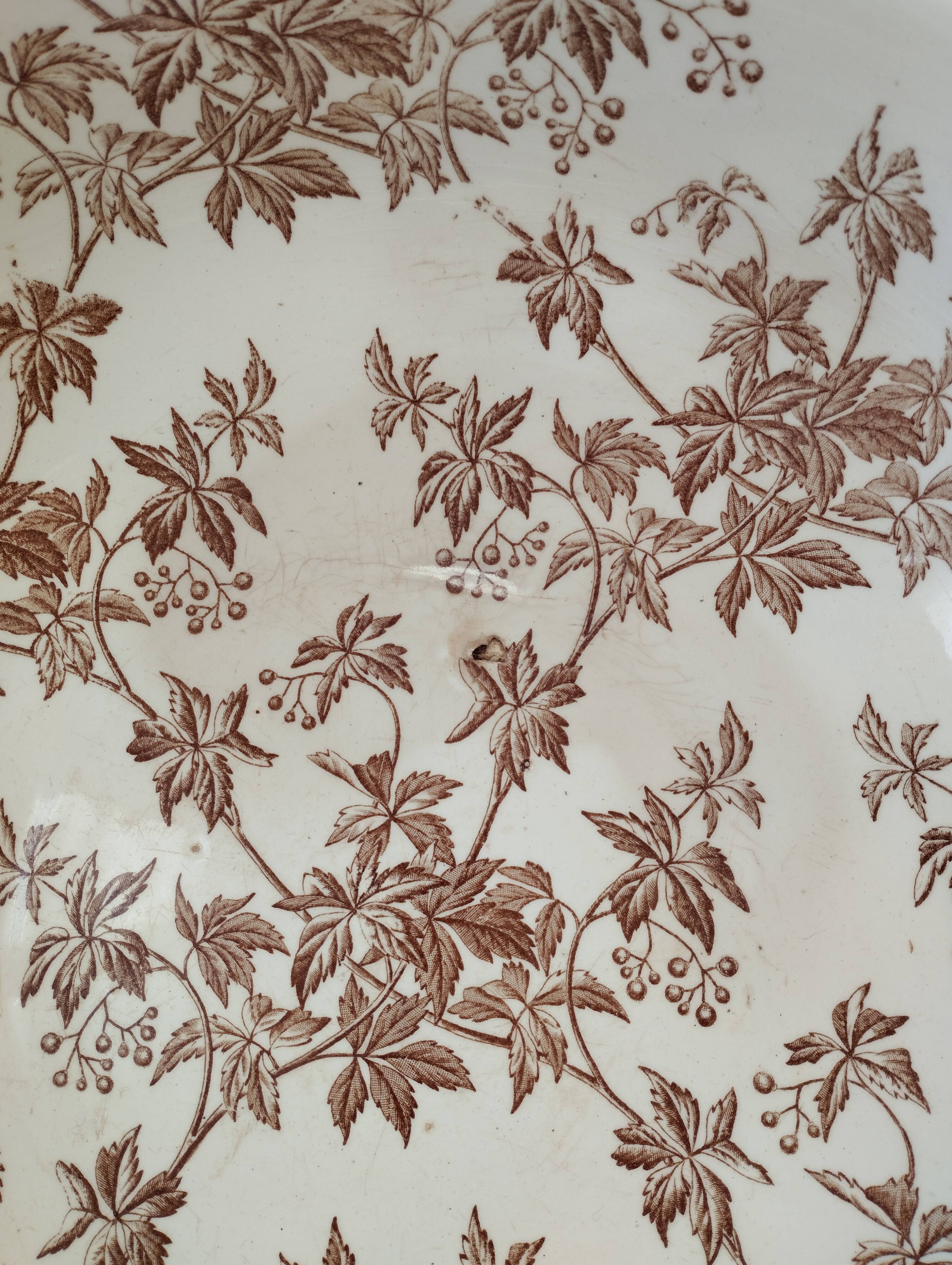 Large Longchamp Virginia creeper salad bowl