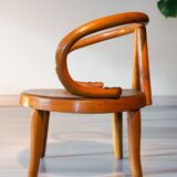 Le Corbusier style curved wood children's armchair, early 20th century
