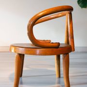 Le Corbusier style curved wood children's armchair, early 20th century