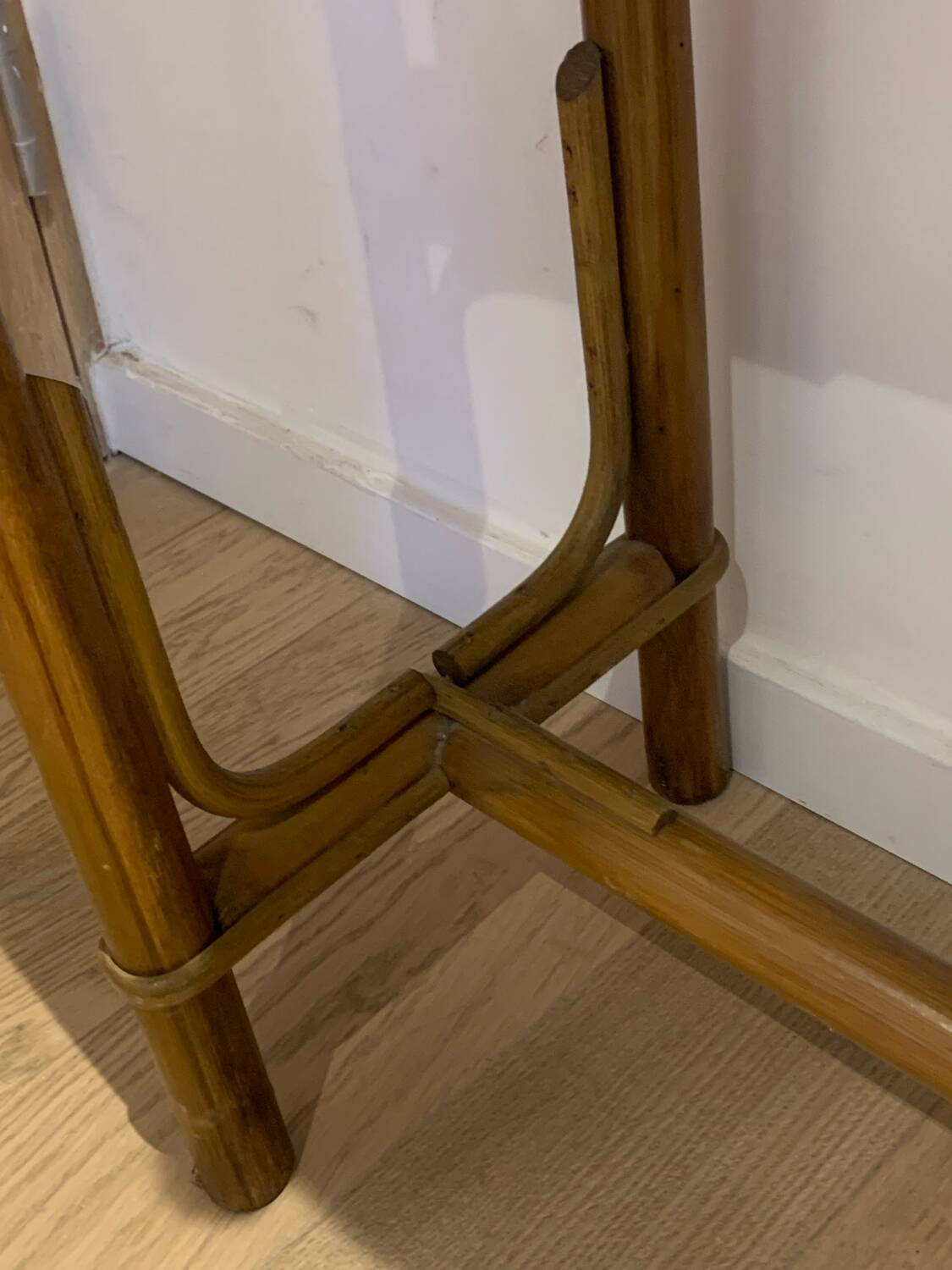 Vintage rattan console