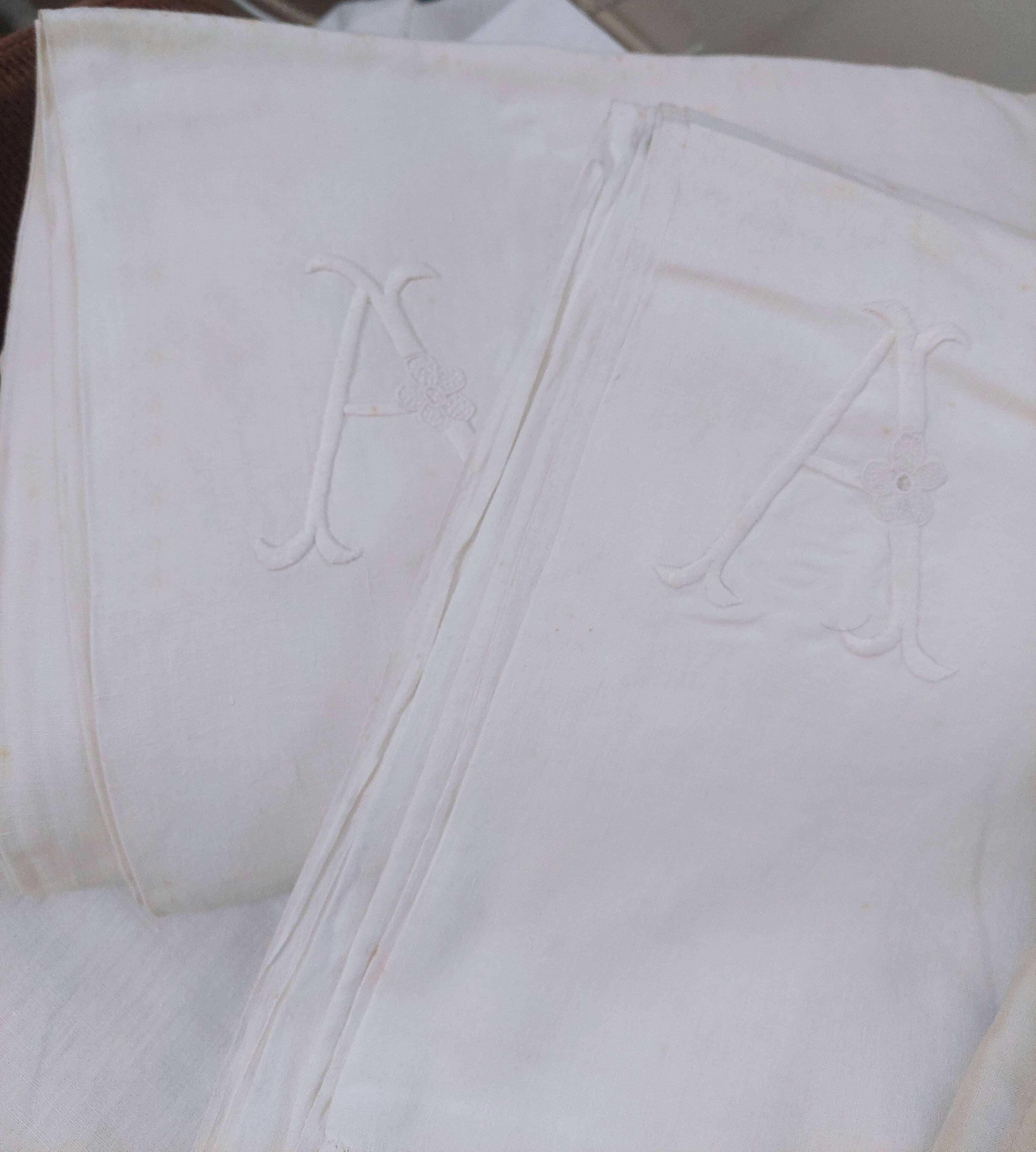 Set of antique linen sheets