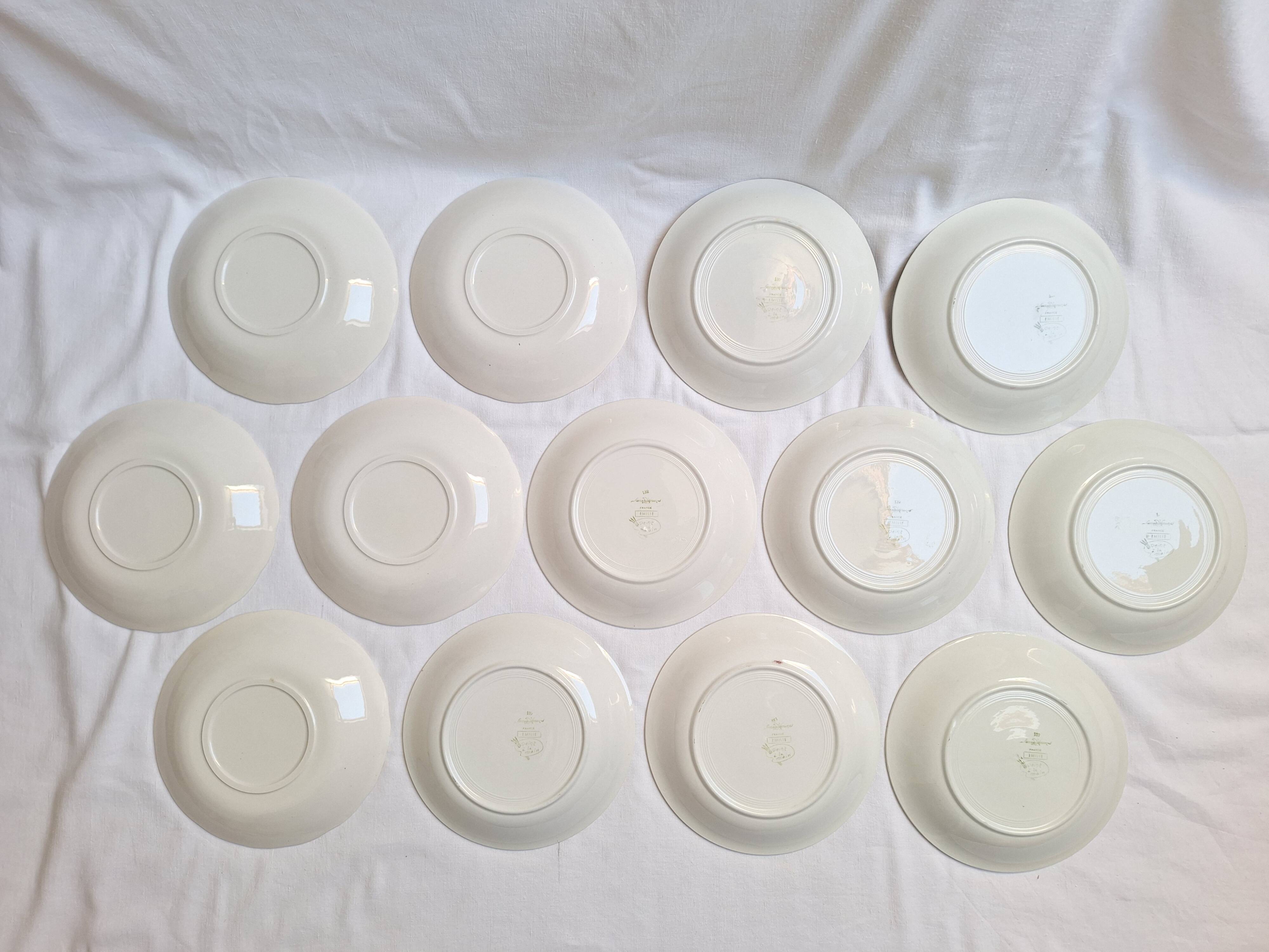 Deep plates / flower salad plates Sarreguemines