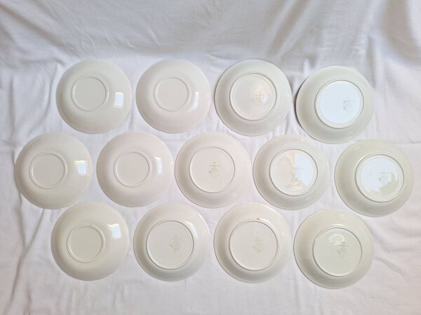 Assiettes creuses / assiettes à salades à fleurs Sarreguemines