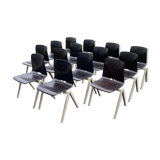 Set of 14 Galvanitas S22 chairs