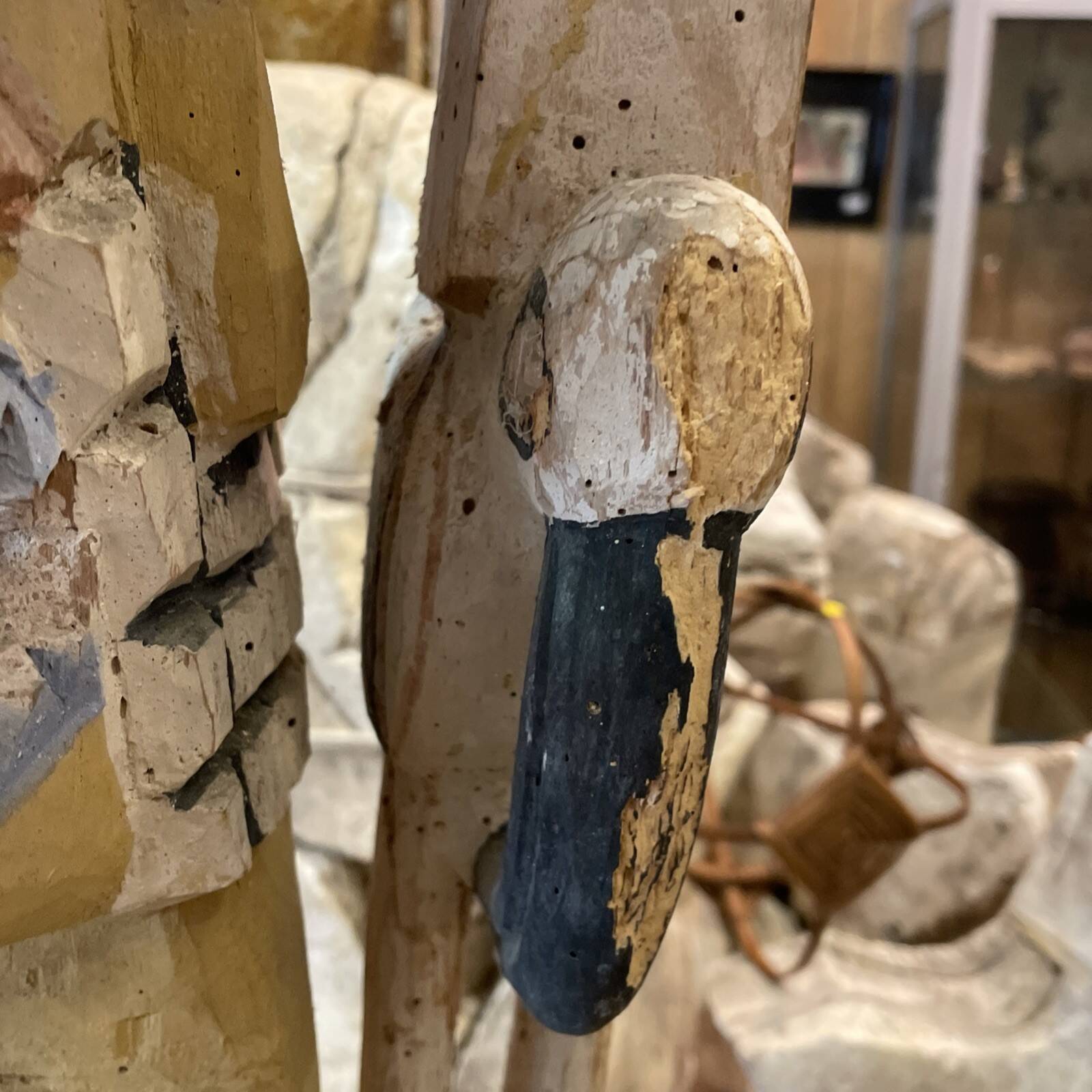 Carved totem pole 1940