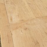 Natural wood farmhouse table