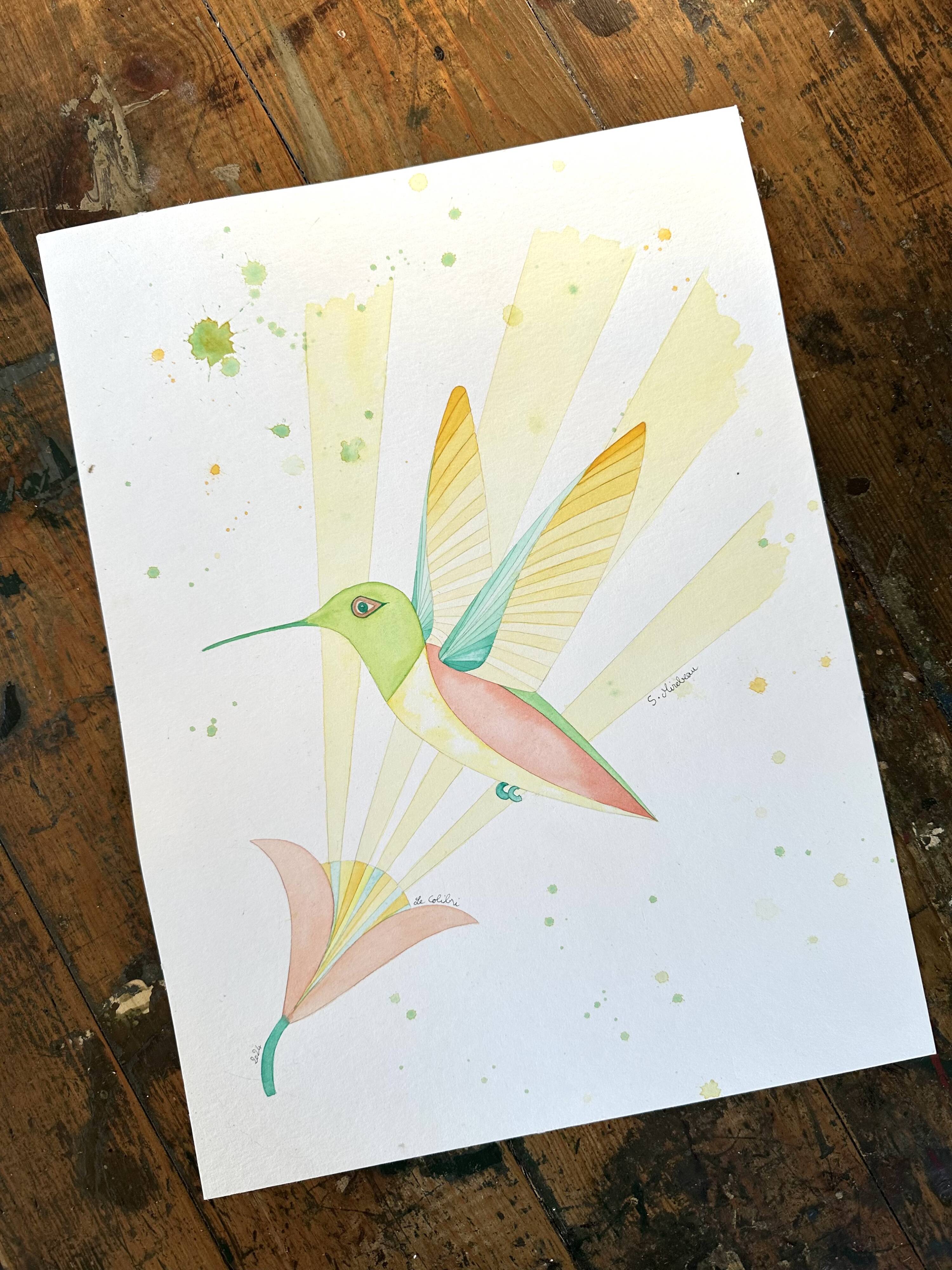 Hummingbird watercolor