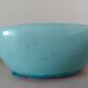 Turquoise cracked ceramic empty pocket signed Keramos, Sèvres circa 1950